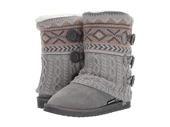 Muk Luks Cheryl Cuff Boot (grey Neutral) Women's Boots