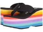 Rocket Dog Bigtop (black Web/bubblegum Rainbow Eva) Women's Sandals