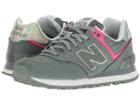 New Balance Classics Wl574v1 (gunmetal/exuberatn Pink) Women's Running Shoes