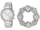 Steve Madden Watch And Shoe Clip Set Smws025 (silver) Watches
