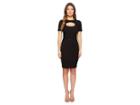 Versace Jeans Couture Short Sleeve Dress W/ Cut Out (black) Women's Dress
