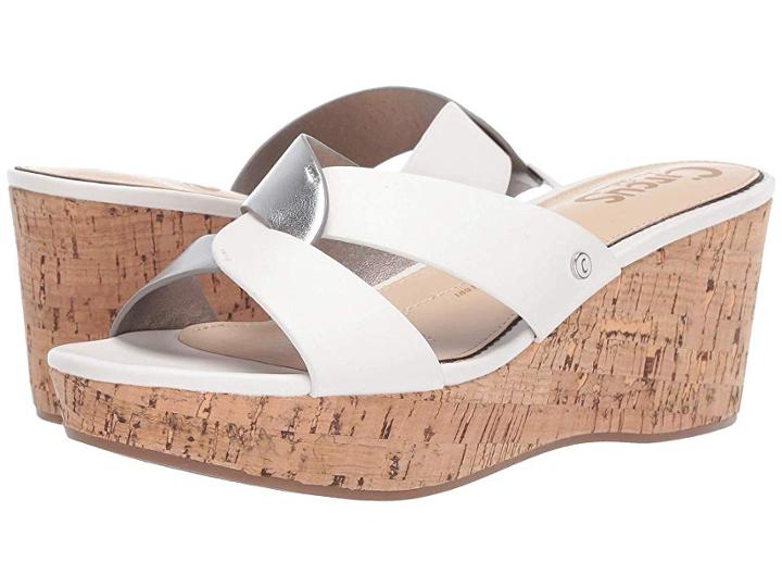 Circus By Sam Edelman Riviera (bright White/soft Silver Smooth Atanado Veg/new Metal Grain) Women's Shoes