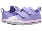 Converse Kids Chuck Taylor(r) All Star(r) 2v Seasonal Ox (infant/toddler) (twilight Pulse/hyper Magenta/white) Girls Shoes