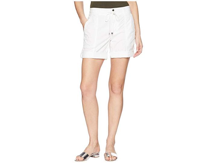Lauren Ralph Lauren Cotton Twill Drawstring Shorts (white) Women's Shorts