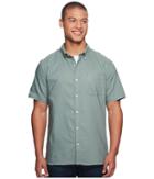 Hurley Dri-fit One Only Short Sleeve Woven (clay Green) Men's Clothing