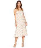 Free People Striking Striped Midi Dress (ivory) Women's Dress