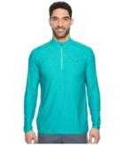 Under Armour Golf Playoff 1/4 Zip (teal Punch/rhino Gray/rhino Gray) Men's Long Sleeve Pullover