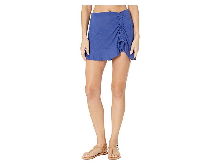Becca By Rebecca Virtue Breezy Basics Skirt Cover-up (blue Topaz) Women's Skirt