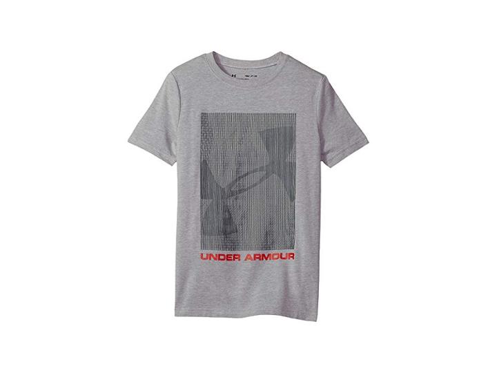 Under Armour Kids Lenticular Best Kept Short Sleeve Tee (big Kids) (steel Light Heather/green Typhoon/red) Boy's T Shirt