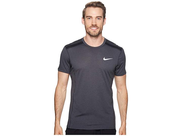 Nike Cool Miler Short-sleeve Running Top (black/heather) Men's Clothing