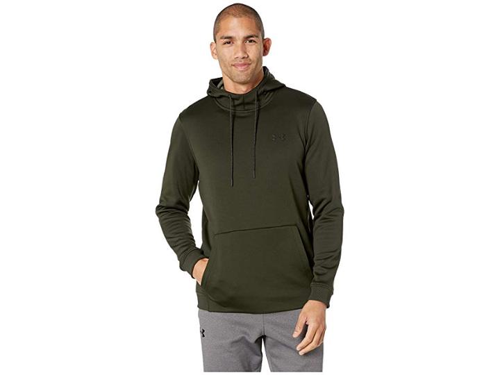 Under Armour Armour Fleece Pullover Hoodie (artillery Green/black) Men's Sweatshirt