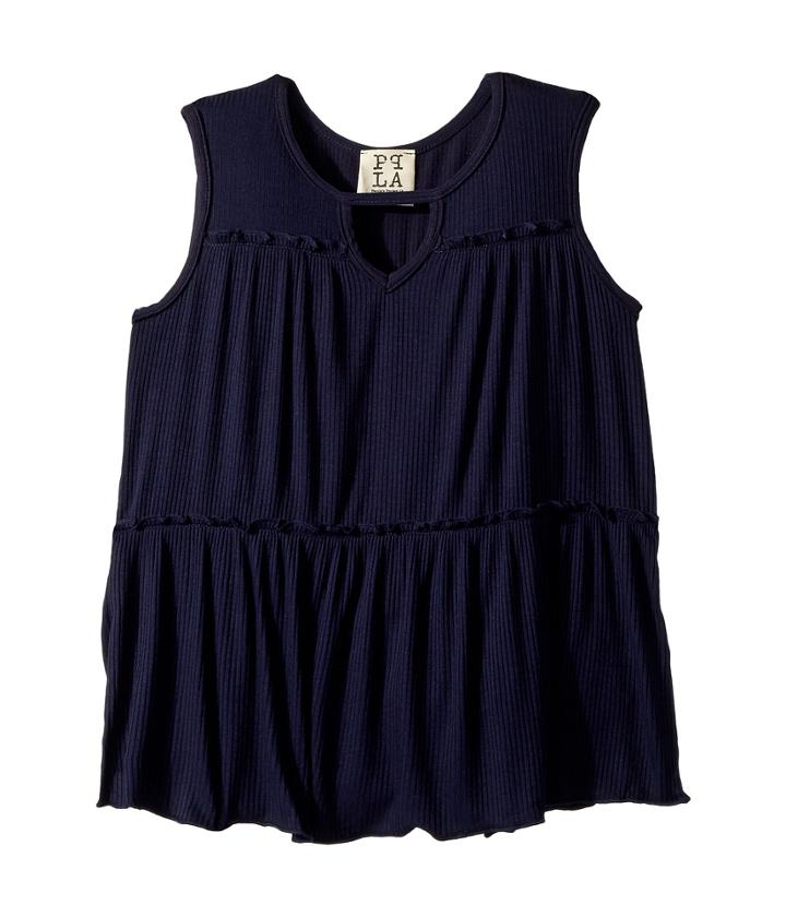 People's Project La Kids Serafina Knit Tank Top (big Kids) (navy) Girl's Sleeveless