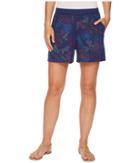Fresh Produce Bright Botanical Key Largo Shorts (moonlight Blue) Women's Shorts