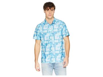 Toes On The Nose Aloha Woodblock Polo (surf) Men's Clothing