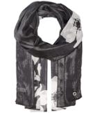 Calvin Klein Graphic Floral Lurex Scarf (black) Scarves