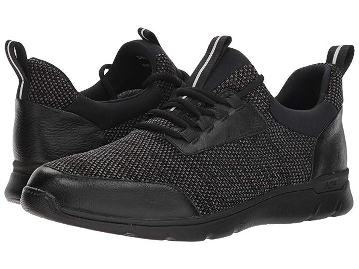 Johnston & Murphy Waterproof Prentiss Xc4(r) Moc Toe Sneaker (black Waterproof Full Grain/knit) Men's Lace Up Moc Toe Shoes