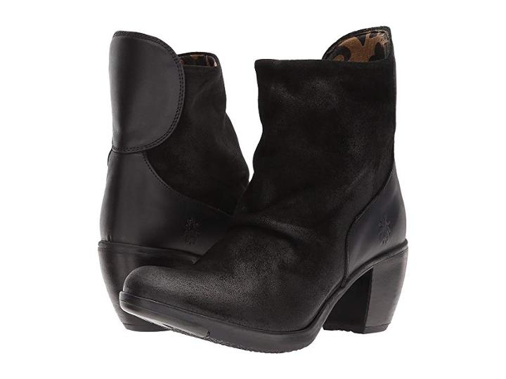 Fly London Hota125fly (black Oil Suede/rug) Women's Dress Boots