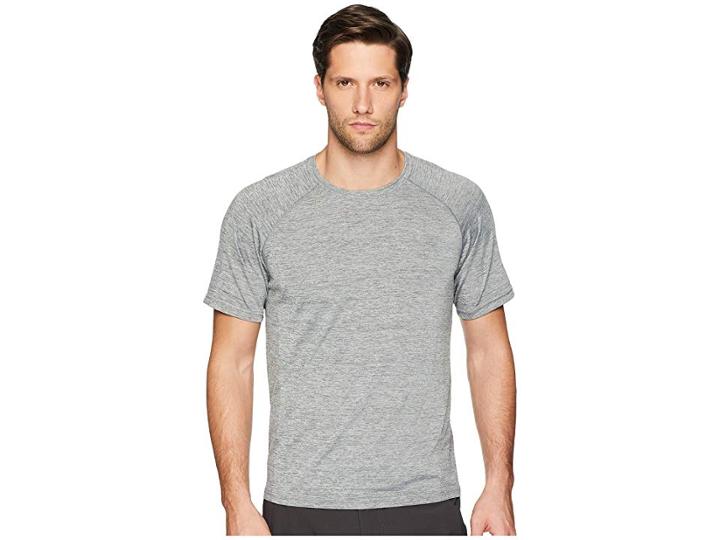 White Sierra Techno Ii Seamless Short Sleeve Tee (heather Gray) Men's Short Sleeve Pullover