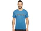 Adidas Outdoor Logo Bar Tee (core Blue) Men's T Shirt