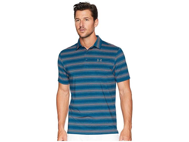 Under Armour Golf Ua Playoff Polo (techno Teal/techno Teal/rhino Gray) Men's Short Sleeve Knit