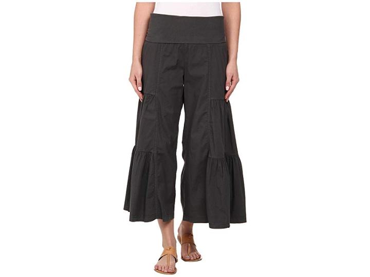 Xcvi Cropped Side Tier Palazzo (moonrock) Women's Casual Pants