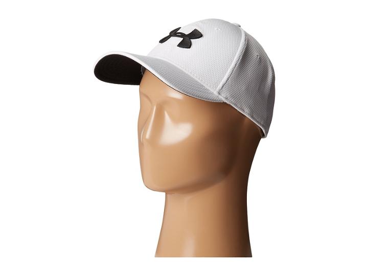 Under Armour Ua Blitzing Ii Stretch Fit Cap (white/black) Caps