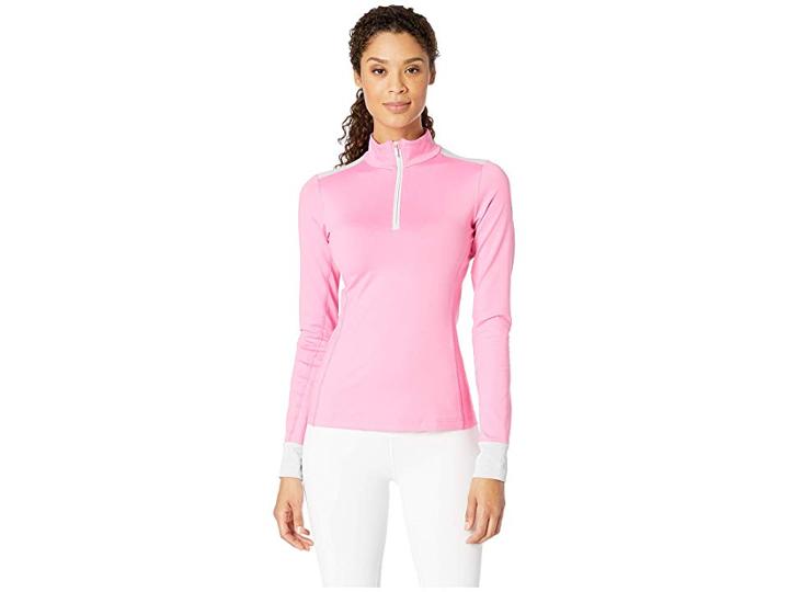 Obermeyer Nari 1/4 Zip Top (positively Pink) Women's Clothing