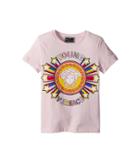 Versace Kids Short Sleeve Tee With Logo Graphic (toddler/little Kids) (pink) Girl's T Shirt