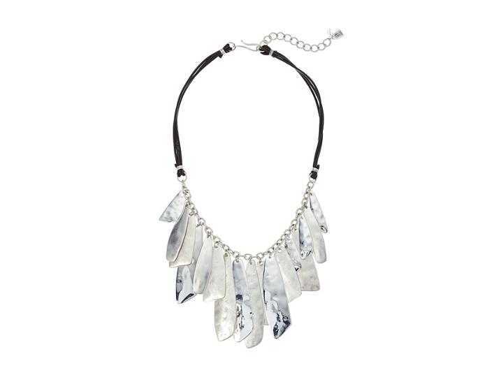 Robert Lee Morris Silver Shaky Frontal Necklace (patina) Necklace
