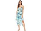 La Blanca Painted Love Lingerie V-neck Maxi Scarf Dress Cover-up (blue) Women's Swimwear