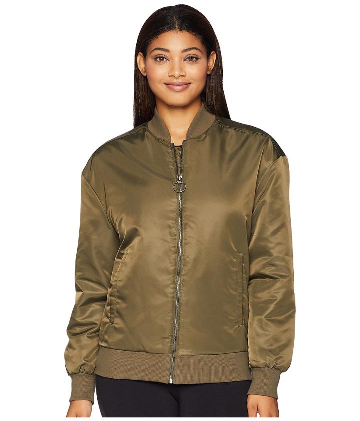 Reebok Training Supply Bomber Jacket (army Green) Women's Coat