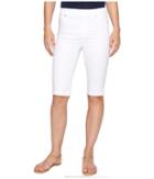 Tribal Pull-on 13 Bermuda Dream Short In Soft Touch Denim (white) Women's Shorts