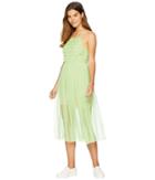Romeo & Juliet Couture Ruffle Mesh Dress (green) Women's Dress