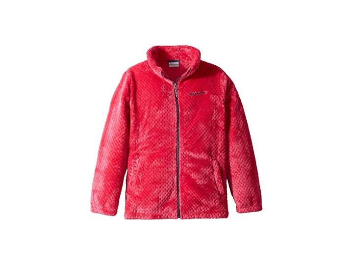 Columbia Kids Fluffy Fleecetm Full Zip (little Kids/big Kids) (cactus Pink/nocturnal) Girl's Fleece