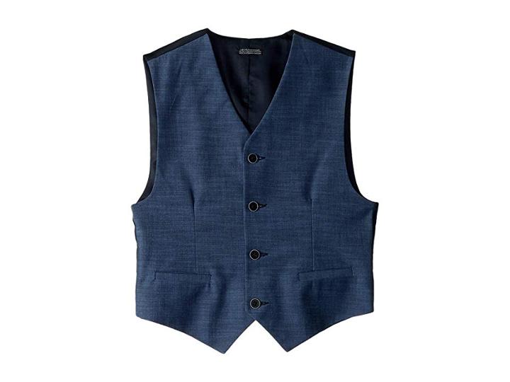 Calvin Klein Kids Plain Weave Vest (big Kids) (medium Blue) Boy's Vest