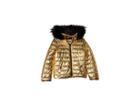Urban Republic Kids Lana Metallic Foil Puffer Jacket W/ Colored Faux Fur (little Kids/big Kids) (gold) Girl's Jacket