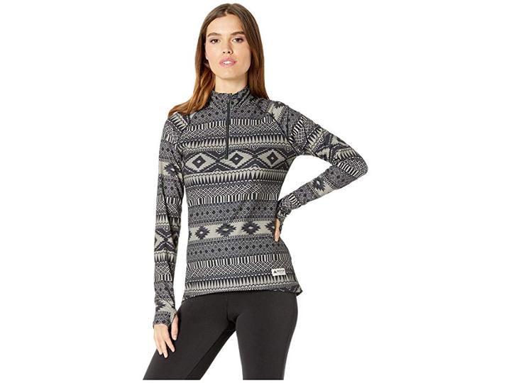 Burton Expedition 1/4 Zip Fleece (pelican Freya Weave) Women's Sweatshirt