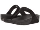 Fitflop Shimmy Suede Toe Post (black Glimmer) Women's  Shoes