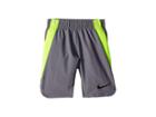 Nike Kids Vent Training Shorts (little Kids/big Kids) (cool Grey/volt/black) Boy's Shorts