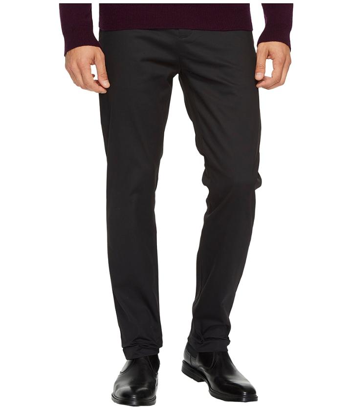Perry Ellis Stretch Five-pocket Bedford Chino Pants (blue Graphite) Men's Casual Pants