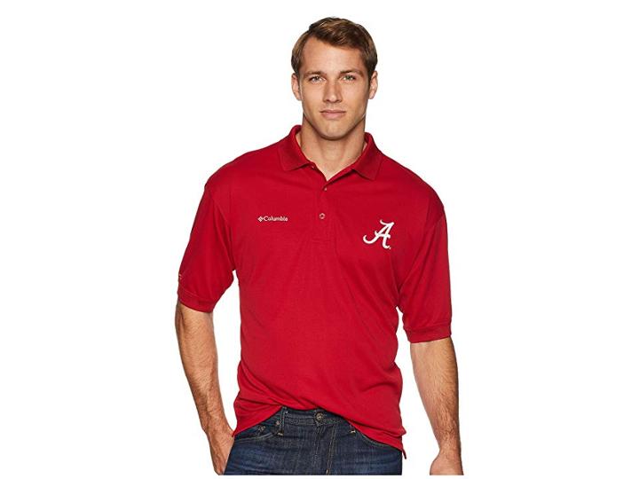 Columbia Collegiate Perfect Casttm Polo Top (alabama/red Velvet) Men's Short Sleeve Pullover