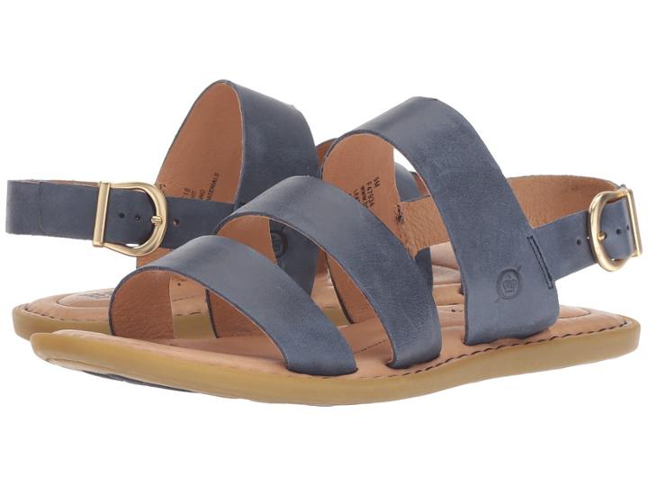 Born Froya (navy Full Grain Leather) Women's Sandals