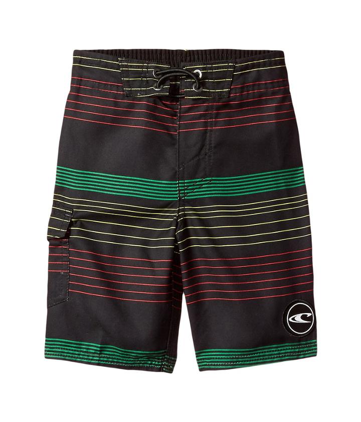 O'neill Kids Santa Cruz Stripe Boardshorts (big Kids) (rasta 1) Boy's Swimwear