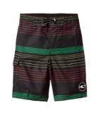O'neill Kids Santa Cruz Stripe Boardshorts (big Kids) (rasta 1) Boy's Swimwear