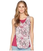 Royal Robbins Burnout Double Tank Top (raspberry Print) Women's Sleeveless