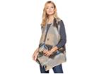 Tribal Vest With Draped Collar (blue Lake) Women's Vest