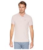 Tommy Jeans Slim Fit Flag Polo Shirt (violet Ice) Men's Clothing