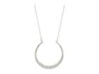 Lauren Ralph Lauren Everyday Crystal 16 Crescent Pendant W/pave Stones Necklace (silver/crystal) Necklace