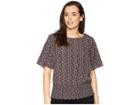 Michael Michael Kors Pop Deco Tulip Kimono (black/maroon) Women's Clothing