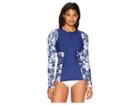 Next By Athena Zen Garden Detox Long Sleeve Surf Shirt (navy) Women's Swimwear
